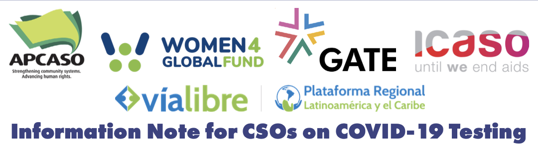 Information Note for CSOs on COVID-19 Testing