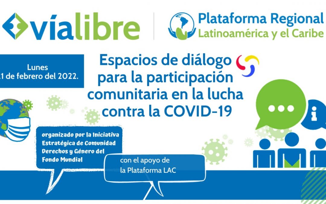 Nueva fecha: Espacio de diálogo para la participación comunitaria en la lucha contra la COVID-19